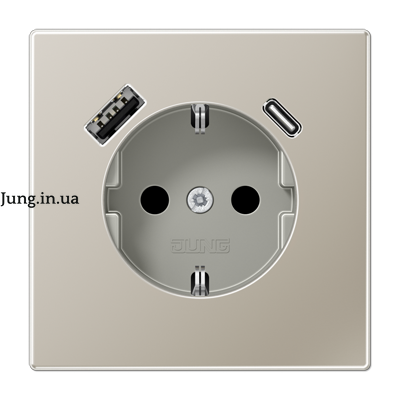 Розетка SCHUKO® з USB A/C, едельшталь ES1520-15CA фото