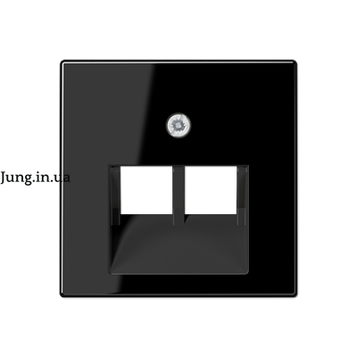 Накладка на комп'ютерну розетку 2-на, чорна A569-2BFPLUASW фото