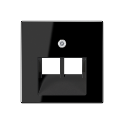 Накладка на комп'ютерну розетку 2-на, чорна A569-2BFPLUASW фото
