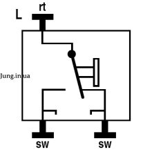 Механізм вимикача 1-кл. 1-пол. прохідного EP406U фото