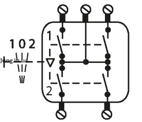 Механізм вимикача дзвінкового з нейтральним положенням 1-кл. 2-пол. НВ 531-41U фото
