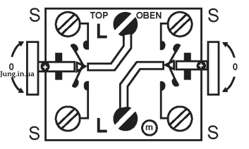 Механізм вимикача дзвінкового з нейтральним положенням 2-кл. 2-пол. 532-4U фото