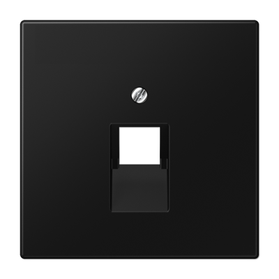 Накладка на комп'ютерну розетку 1-на, чорна матова LS969-1UASWM фото