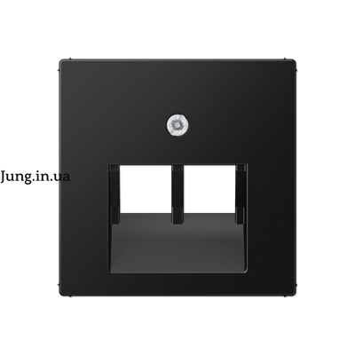 Накладка на комп'ютерну розетку 2-на, чорна матова A569-2BFPLUASWM фото