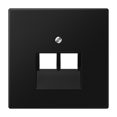 Накладка на комп'ютерну розетку 2-на, чорна матова LS969-2UASWM фото