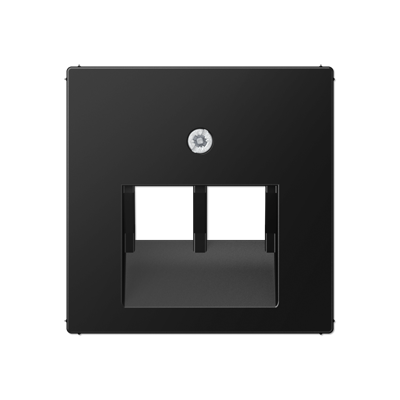 Накладка на комп'ютерну розетку 2-на, чорна матова A569-2BFPLUASWM фото