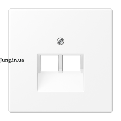 Накладка на комп'ютерну розетку 2-на, біла матова LS969-2UAWWM фото
