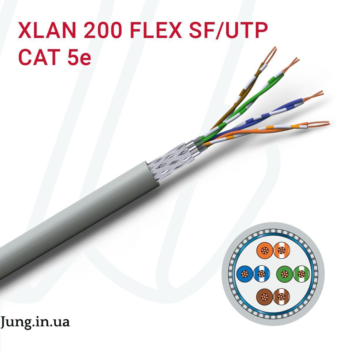 Купити Кабель VOKA-LAN XLAN 200 SF/UTP flex 04X2XAWG26/7 Cat.5